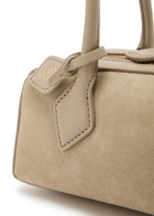 Alaïa Le Teckle Small Leather and Suede Shoulder bag - Grey - One Size