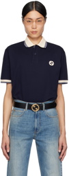 Gucci Navy Interlocking G Polo