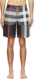 Burberry Grey Check Swim Shorts