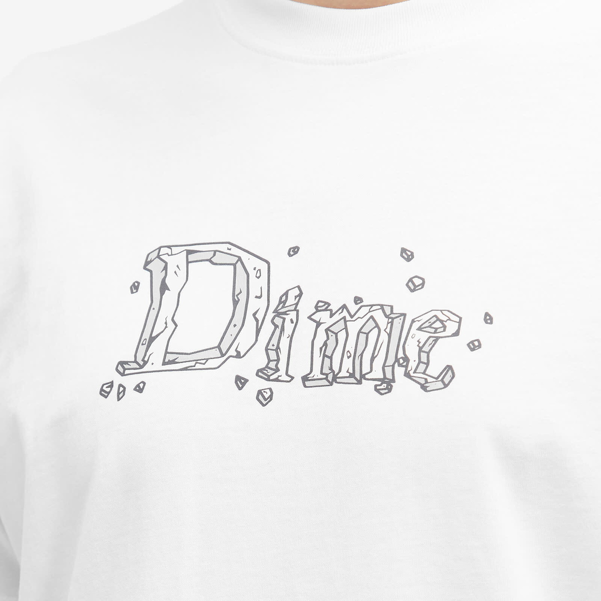 【DIME】Dime Classic Stone Logo T-Shirt Dime Men's Classic Stone Logo T-Shirt in White Dime