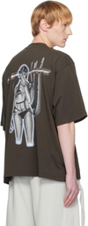Ottolinger Brown Oversized Flap T-shirt