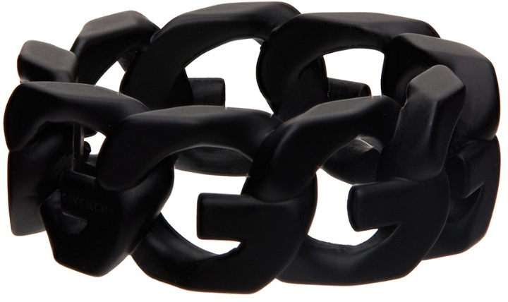 Photo: Givenchy Black G Chain Enamel Ring