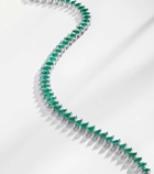 Kamyen 18kt white gold and enamel choker with emeralds