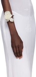 D'heygere SSENSE Exclusive Bridal Capsule Flower Cuff Bracelet