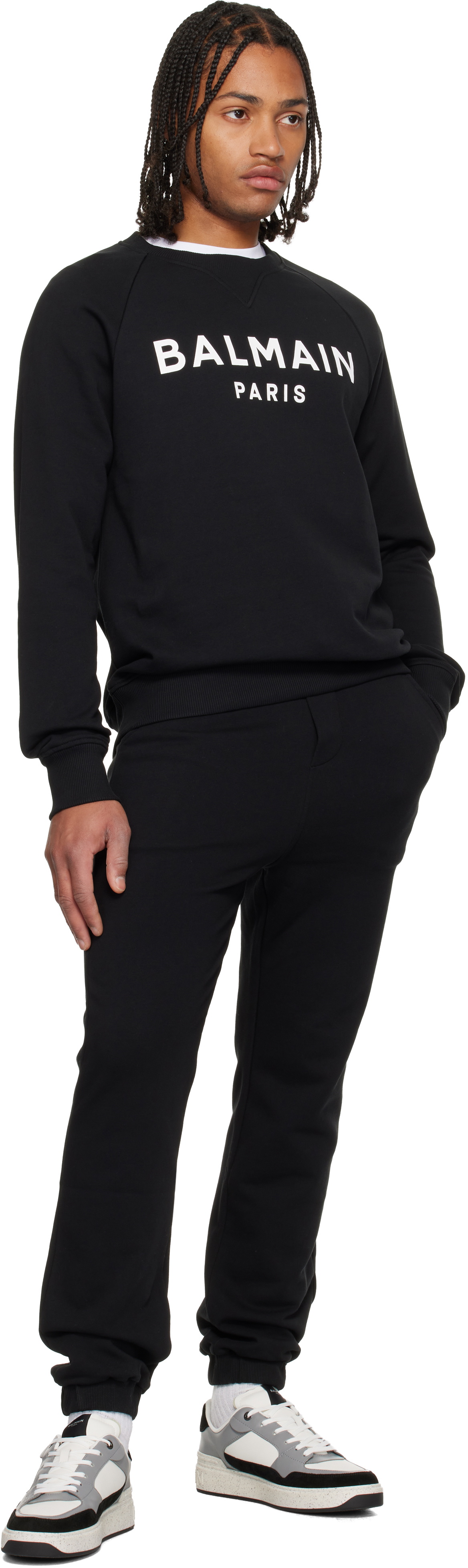Balmain Black 'Balmain Paris' Printed Sweatshirt