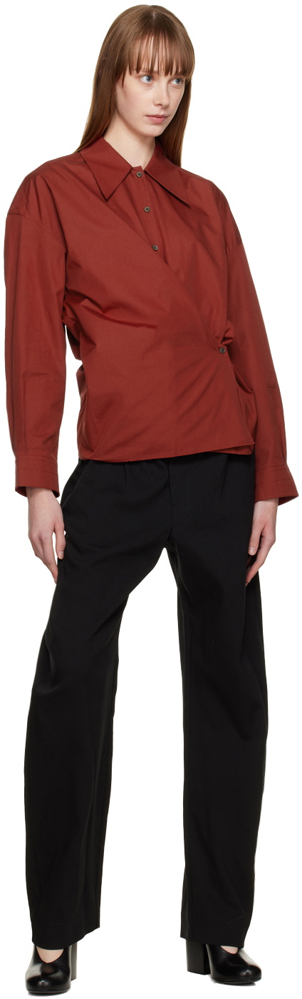 LEMAIRE Red Twisted Shirt Lemaire