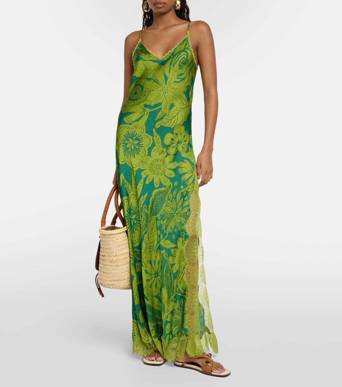 【Poupette St Barth】 Luciaプリントミディドレス Poupette St Barth Lucia floral maxi dress Poupette St Barth