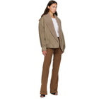 Stella McCartney Beige Vegan Suede Plush-Trimmed Jacket
