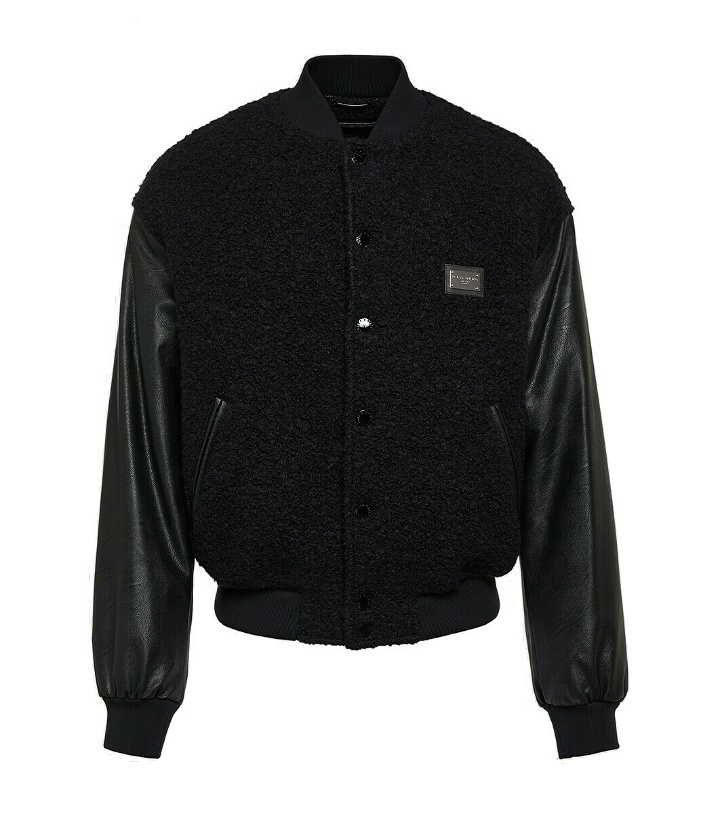 Photo: Dolce&Gabbana Logo wool-blend bomber jacket