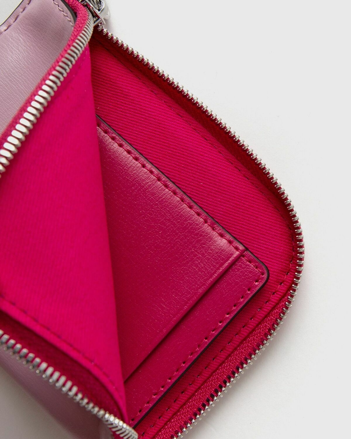 Ganni Banner Zip Around Card Holder Pink - Womens - Wallets GANNI