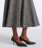 'S Max Mara Belted plaid virgin wool midi skirt