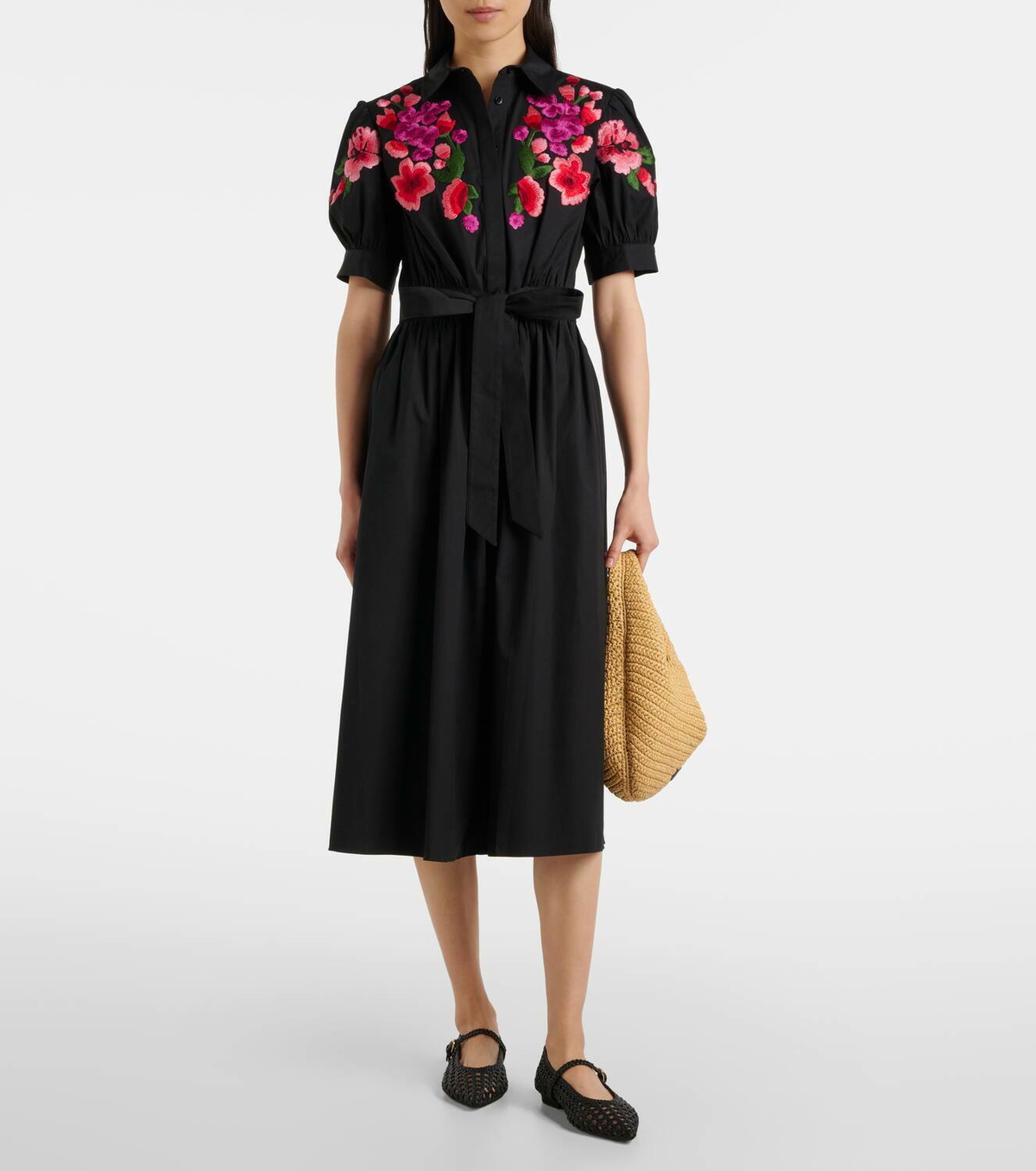 sachin and babi light blue dress Floral Sequin Embroidered Mini Tiered Shirt Dress Women's Party Dress –  CentPrime main image 0