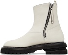 ADYAR SSENSE Exclusive White Zip-Up Boots