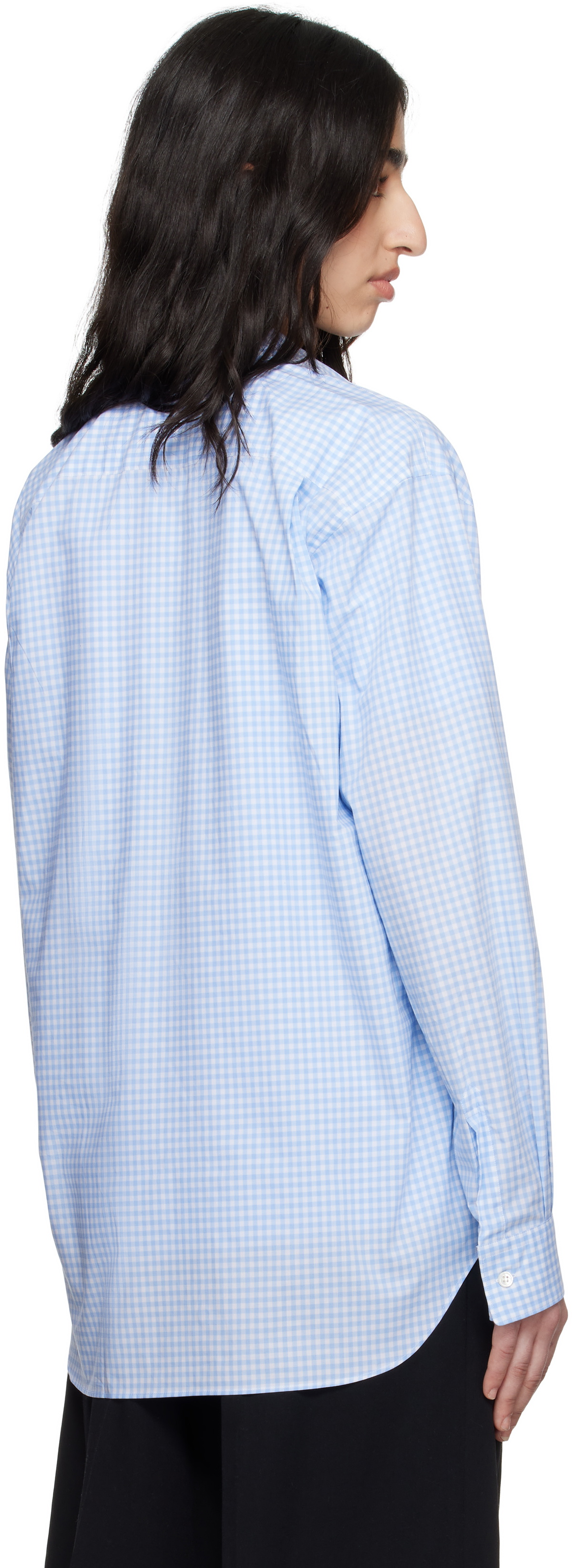Comme des Garçons Shirt White & Blue Gingham Shirt