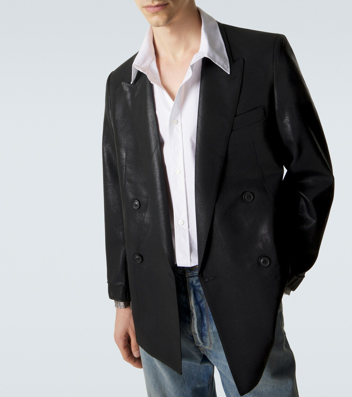 Maison Margiela Double-breasted virgin wool blazer