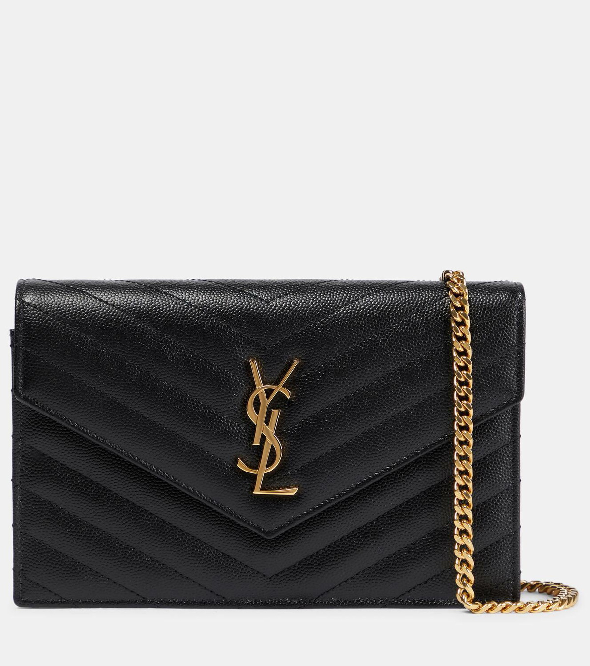 【SAINT LAURENT】ENVELOPE CLUTCH●742920BOW012721 Saint Laurent Envelope leather clutch Saint Laurent