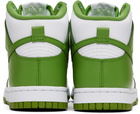 Nike White & Green Dunk High Retro Sneakers