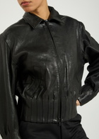 Aaron Esh Boxy Leather Jacket Black