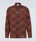 Gucci Gingham Maxi GG wool shirt