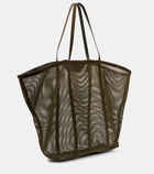 The Attico Via Del Mare suede-trimmed tote bag