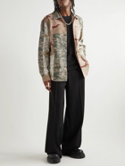 Marine Serre - Patchwork Printed Cotton-Ripstop and Twill Shirt - Neutrals