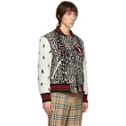 Burberry SSENSE Exclusive Black and White Padfield Bomber Jacket