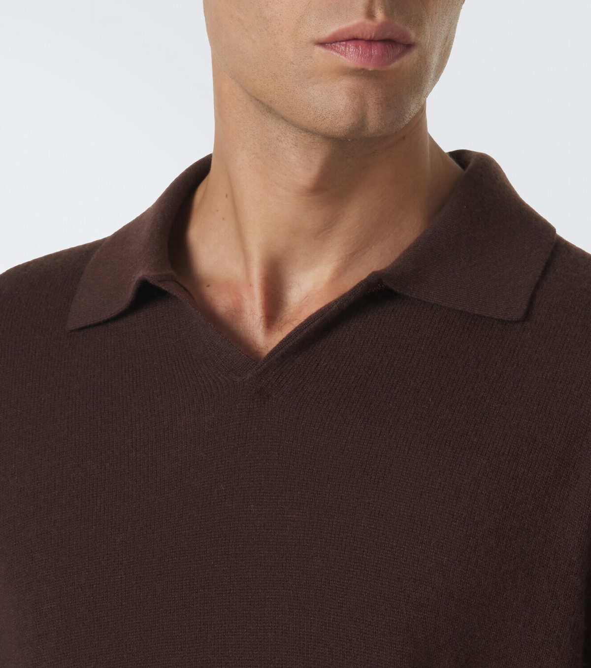 The Row Ripley cashmere polo sweater