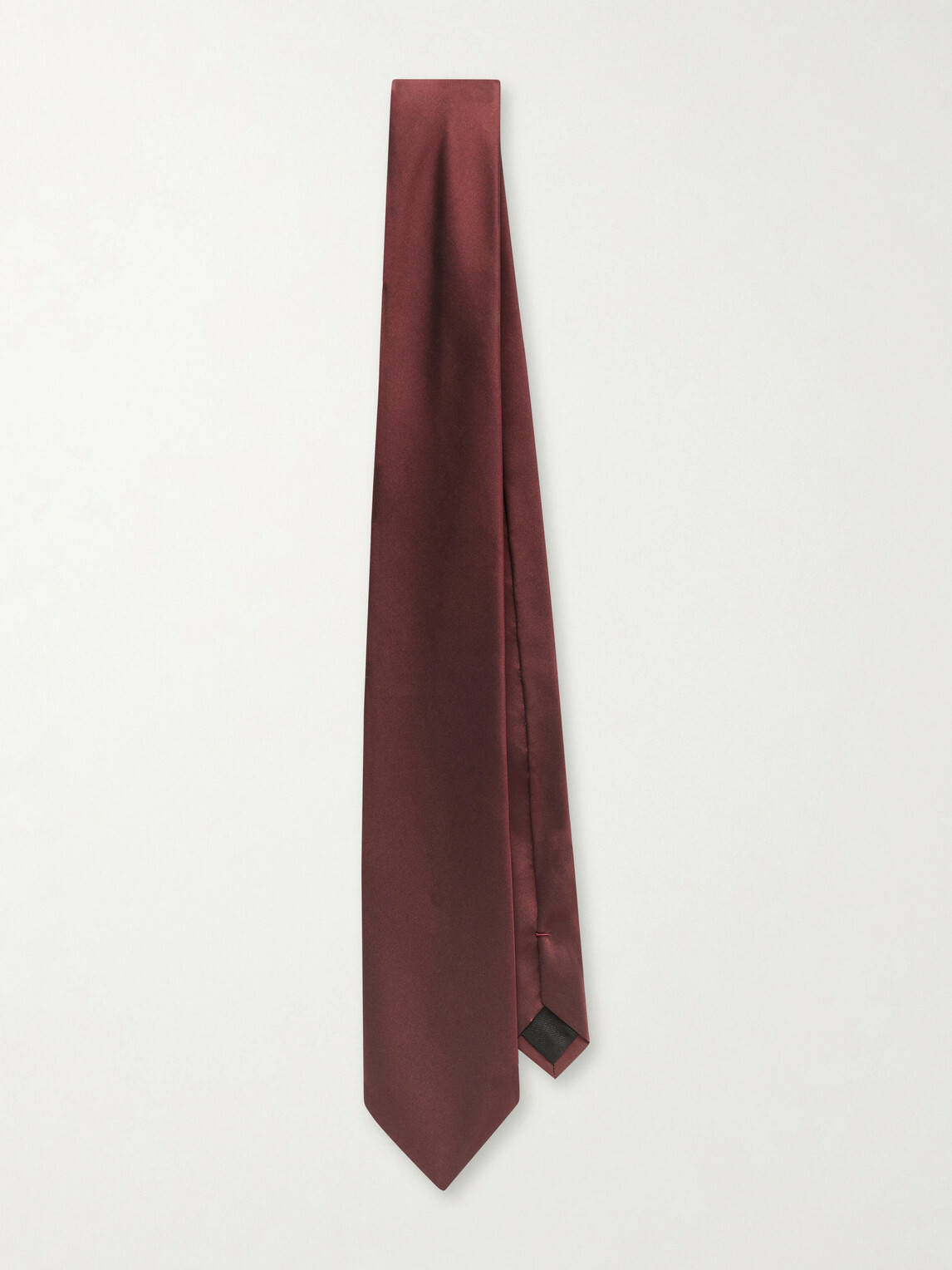 SAINT LAURENT - 7cm Silk-Taffeta Tie - Burgundy Saint Laurent