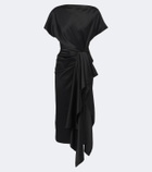 Roksanda Zoa draped satin midi dress