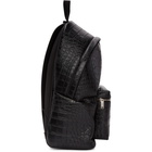 Saint Laurent Black Croc City Backpack