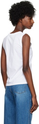 Sunspel White Crewneck Tank Top