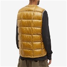 And Wander Men's Diamond Stitch Down Vest in Camel