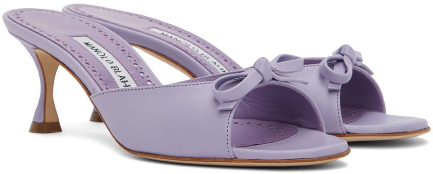 Manolo Blahnik Purple Pertinanu Heeled Sandals Manolo Blahnik