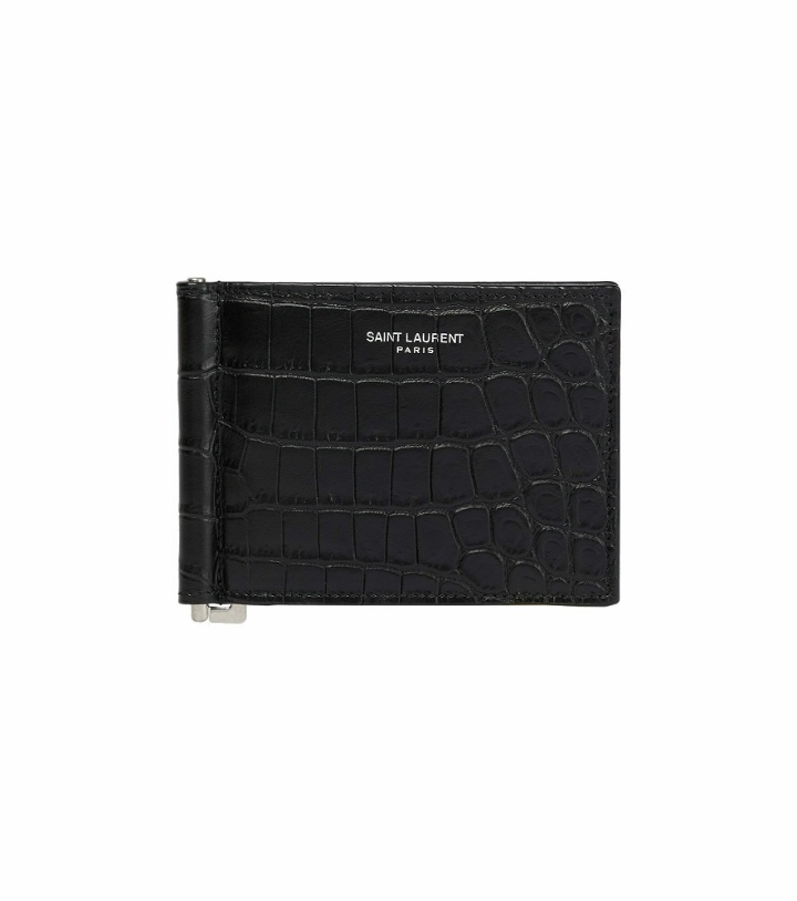 Photo: Saint Laurent - Croc-effect leather wallet