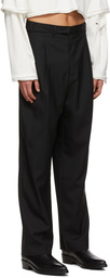 JieDa Black Wool Trousers