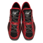 Giuseppe Zanotti Red and Black Light Jump Sneakers