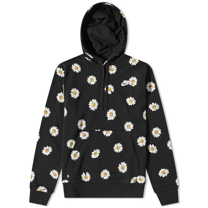 Photo: Nike Men's Floral Popover Hoody in Black/White