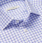 Etro - Slim-Fit Checked Cotton-Poplin Shirt - Blue