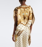 La DoubleJ Full-On printed silk twill top
