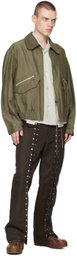NVRFRGT Green Garment-Dyed Shirt