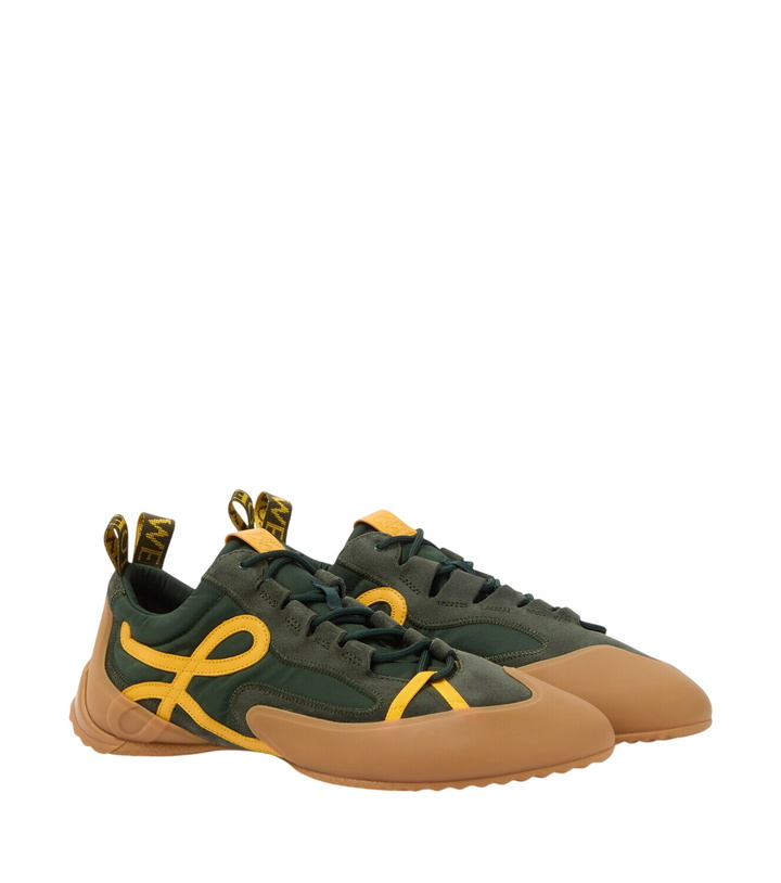 Photo: Loewe Grip suede-trimmed sneakers