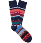 PAUL SMITH - Pippin Striped Stretch Cotton-Blend Jacquard Socks - Multi