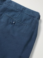 Loro Piana - Straight-Leg Cotton and Linen-Blend Drawstring Bermuda Shorts - Blue