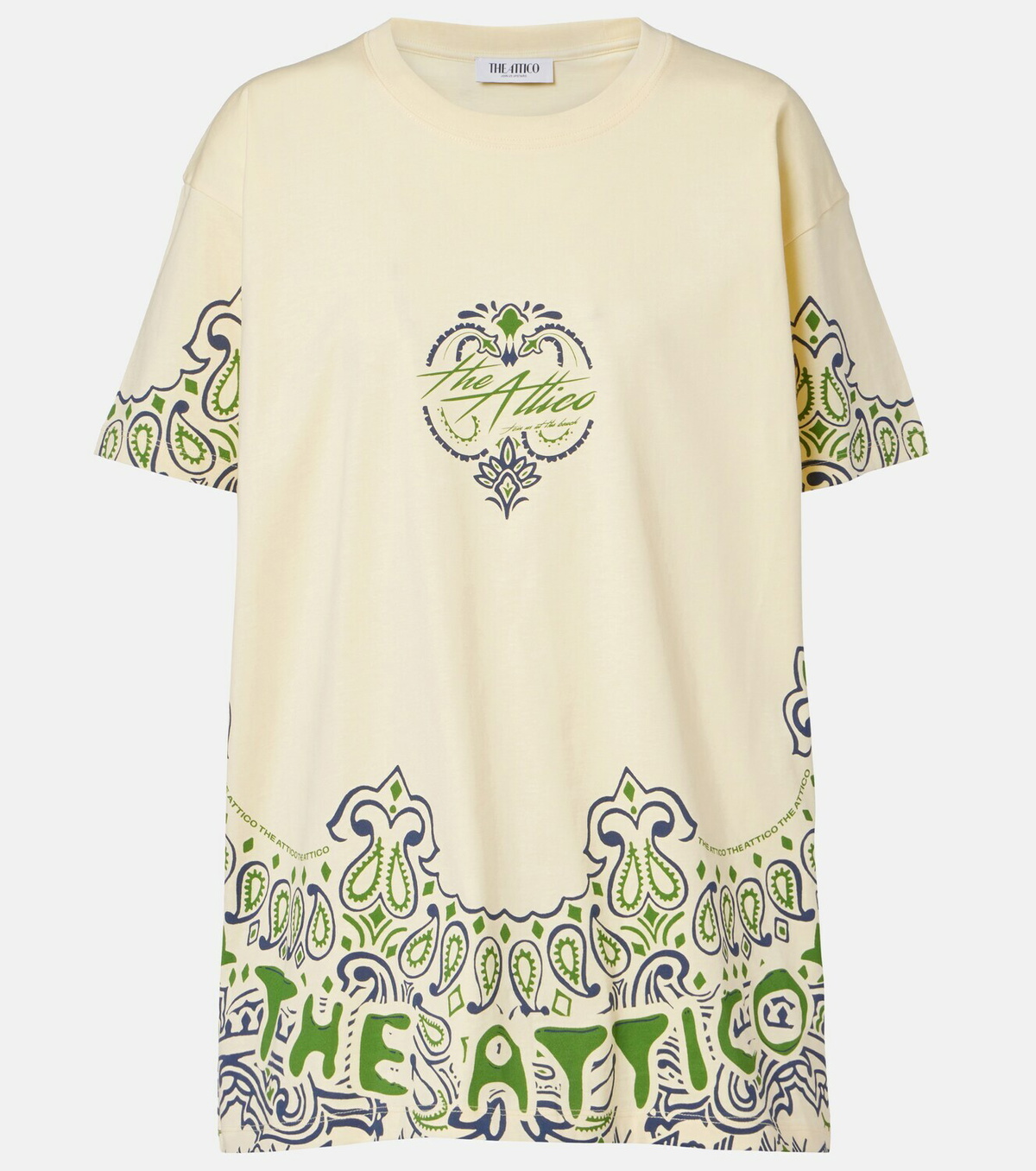 The Attico Bandana oversized cotton jersey T-shirt
