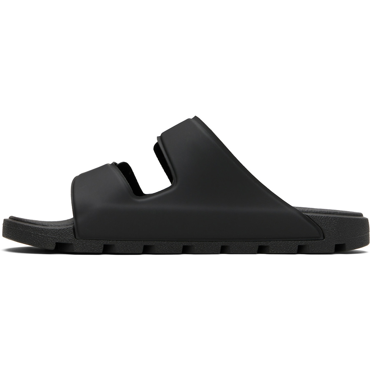 Hugo Black Logo Double Touch-Closure Straps Sandals