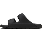 Hugo Black Logo Double Touch-Closure Straps Sandals