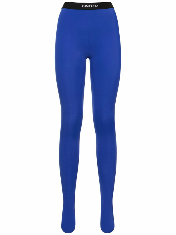 Photo: TOM FORD - Glossy Jersey Leggings W/logo