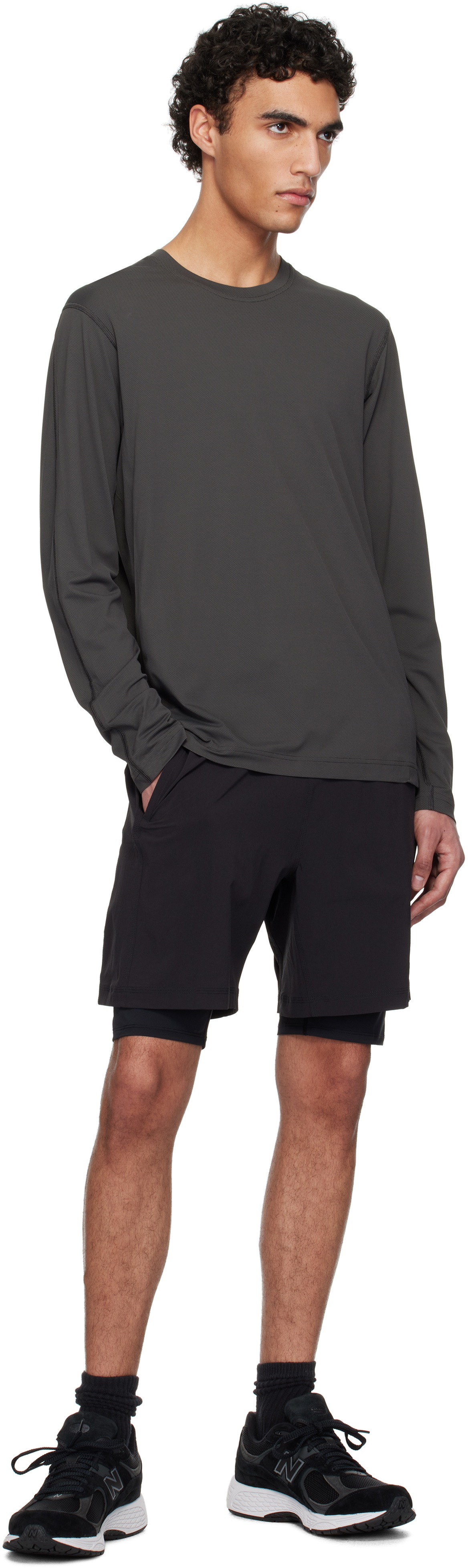 Reigning Champ Gray Lightweight Cordura Training Long Sleeve T-shirt