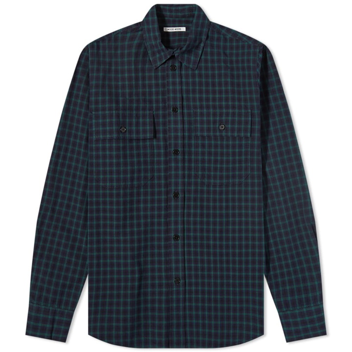 Photo: Wood Wood Men's Avenir Check Shirt in Navy