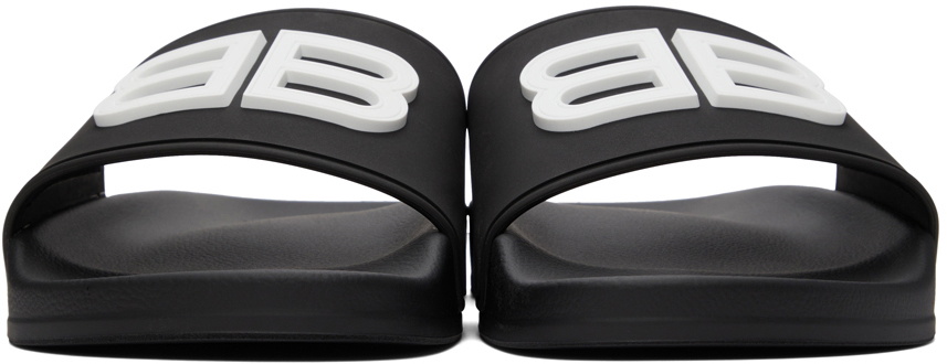 Balenciaga Black BB Pool Slides Balenciaga display picture 3